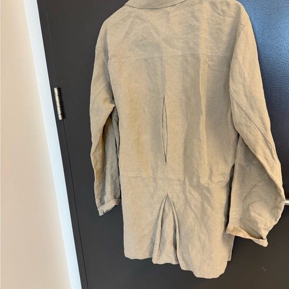 Thomas Jeffrey M Mint condition linen Men's Casual Beige Shirt Jacket- EUC - Picture 7 of 14